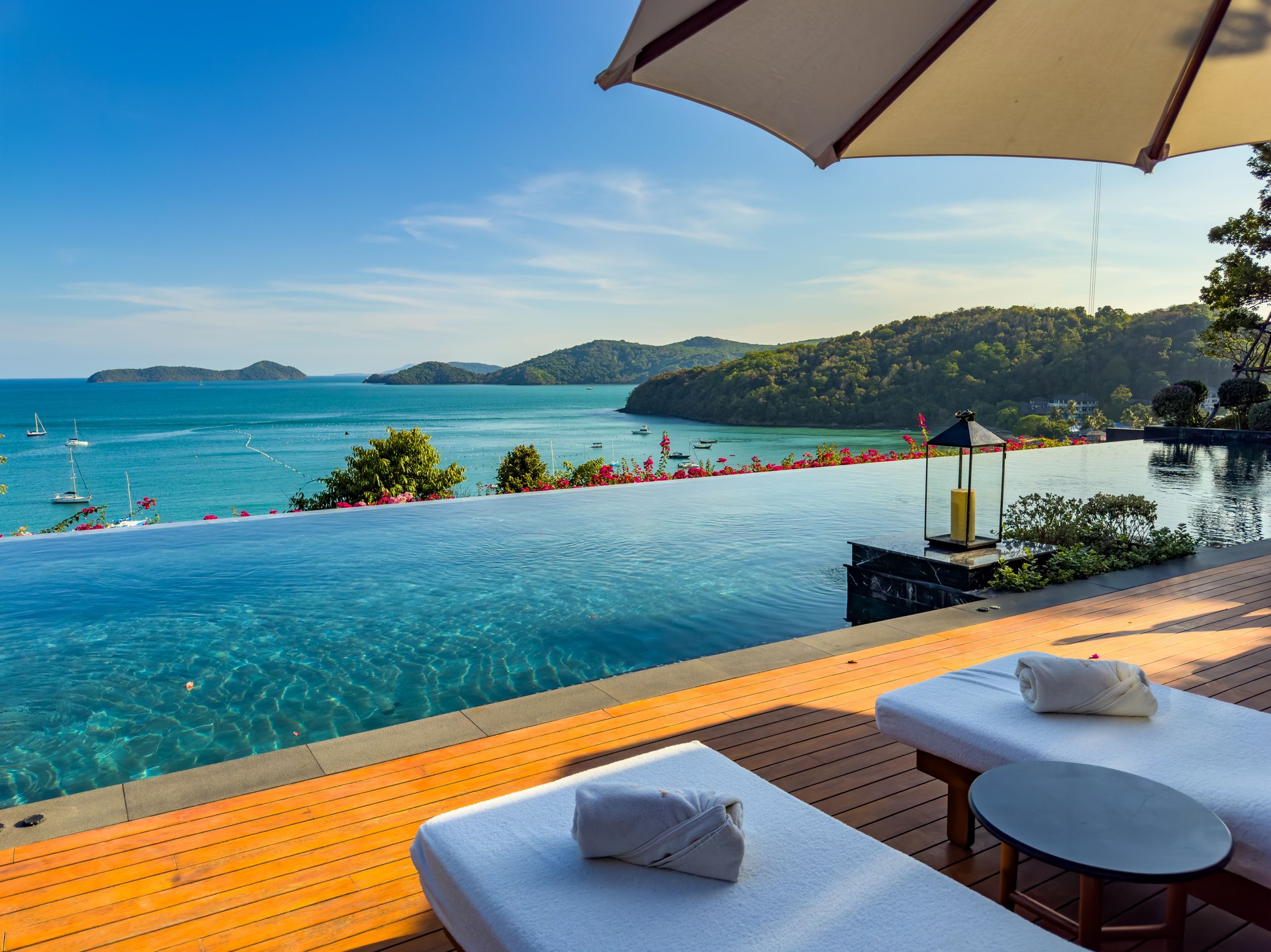 Pool view in Ao Yon Yai beach in Phuket, Thailand